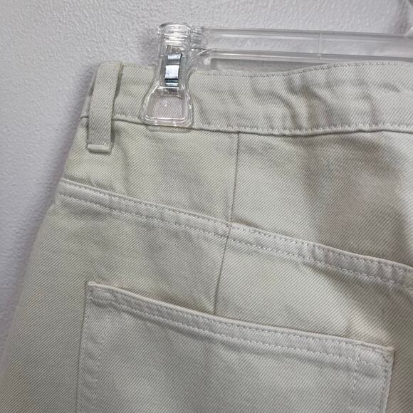 ASOS Weekday ACE High Rise Wide Jeans 100% Cotton In Beige Size 28 - Picture 6 of 14